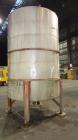 Used Tank, 3000 Gallon, 321 Stainless Steel, Vertical. Approximate 84
