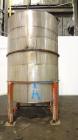 Used Tank, 3000 Gallon, 321 Stainless Steel, Vertical. Approximate 84