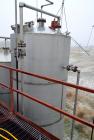 Used Par Piping & Fabrication Tank, 3500 Gallon, 304 Stainless Steel, Vertical. 72