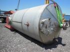 Used Par Piping & Fabrication Tank, 2500 Gallon, 321 Stainless Steel, Vertical. 72