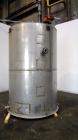 Used- Tank, 2300 Gallons, 304 Stainless Steel, Vertical. Approximately 76