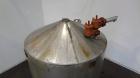 Used- Tank, 2300 Gallons, 304 Stainless Steel, Vertical. Approximately 76