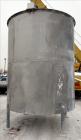 Used Bright Sheet Metal Tank, Approximately 4,000 Gallon, 304 Stainless Steel, Vertical. 100