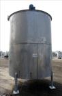 Used Bright Sheet Metal Tank, Approximately 4,000 Gallon, 304 Stainless Steel, Vertical. 100