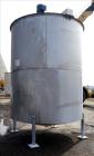 Used Bright Sheet Metal Tank, Approximately 4,000 Gallon, 304 Stainless Steel, Vertical. 100