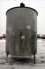 Used Bright Sheet Metal Tank, Approximately 4,000 Gallon, 304 Stainless Steel, Vertical. 100