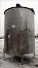 Used Bright Sheet Metal Tank, Approximately 4,000 Gallon, 304 Stainless Steel, Vertical. 100