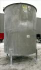 Used Bright Sheet Metal Tank, Approximately 4,000 Gallon, 304 Stainless Steel, Vertical. 100
