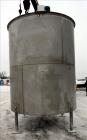 Used Bright Sheet Metal Tank, Approximately 4,000 Gallon, 304 Stainless Steel, Vertical. 100