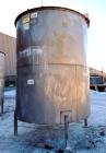 Used Bright Sheet Metal Tank, Approximately 4,000 Gallon, 304 Stainless Steel, Vertical. 100