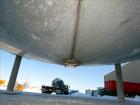 Used Bright Sheet Metal Tank, Approximately 4,000 Gallon, 304 Stainless Steel, Vertical. 100