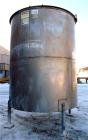 Used Bright Sheet Metal Tank, Approximately 4,000 Gallon, 304 Stainless Steel, Vertical. 100