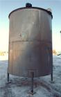 Used Bright Sheet Metal Tank, Approximately 4,000 Gallon, 304 Stainless Steel, Vertical. 100