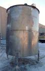 Used Bright Sheet Metal Tank, Approximately 4,000 Gallon, 304 Stainless Steel, Vertical. 100