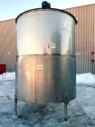 Used Bright Sheet Metal Tank, Approximately 4,000 Gallon, 304 Stainless Steel, Vertical. 100