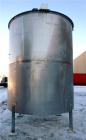 Used Bright Sheet Metal Tank, Approximately 4,000 Gallon, 304 Stainless Steel, Vertical. 100