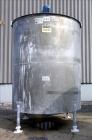 Used Bright Sheet Metal Tank, Approximately 4,000 Gallon, 304 Stainless Steel, Vertical. 100