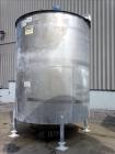 Used Bright Sheet Metal Tank, Approximately 4,000 Gallon, 304 Stainless Steel, Vertical. 100