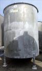 Used Bright Sheet Metal Tank, Approximately 4,000 Gallon, 304 Stainless Steel, Vertical. 100