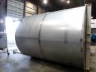 Used Bright Sheet Metal Tank, Approximately 4,000 Gallon, 304 Stainless Steel, Vertical. 100