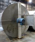 Used Bright Sheet Metal Tank, Approximately 4,000 Gallon, 304 Stainless Steel, Vertical. 100