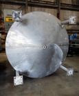 Used Bright Sheet Metal Tank, Approximately 4,000 Gallon, 304 Stainless Steel, Vertical. 100