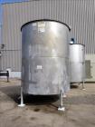 Used Bright Sheet Metal Tank, Approximately 4,000 Gallon, 304 Stainless Steel, Vertical. 100