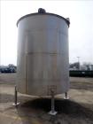 Used Bright Sheet Metal Tank, Approximately 4,000 Gallon, 304 Stainless Steel, Vertical. 100