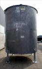 Used- Bright Sheet Metal Tank, Approximately 4,000 Gallon, 304 Stainless Steel, Vertical. 100