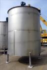 Used- Bright Sheet Metal Tank, Approximately 4,000 Gallon, 304 Stainless Steel, Vertical. 100