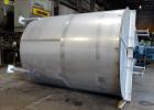 Used- Bright Sheet Metal Tank, Approximately 4,000 Gallon, 304 Stainless Steel, Vertical. 100