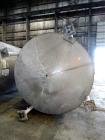 Used Bright Sheet Metal Tank, Approximately 4,000 Gallon, 304 Stainless Steel, Vertical. 100