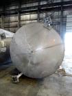 Used- Bright Sheet Metal Tank, Approximately 4,000 Gallon, 304 Stainless Steel, Vertical. 100