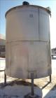Used Bright Sheet Metal Tank, Approximately 4,000 Gallon, 304 Stainless Steel, Vertical. 100