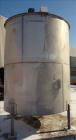 Used Bright Sheet Metal Tank, Approximately 4,000 Gallon, 304 Stainless Steel, Vertical. 100
