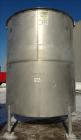 Used Bright Sheet Metal Tank, Approximately 4,000 Gallon, 304 Stainless Steel, Vertical. 100