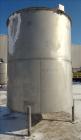 Used Bright Sheet Metal Tank, Approximately 4,000 Gallon, 304 Stainless Steel, Vertical. 100