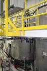 Used Bright Sheet Metal Tank, Approximately 4,000 Gallon, 304 Stainless Steel, Vertical. 100