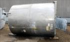 Used- Bright Sheet Metal Tank, Approximately 4,000 Gallon, 304 Stainless Steel, Vertical. 100