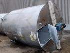 Used- Bright Sheet Metal Tank, Approximately 4,000 Gallon, 304 Stainless Steel, Vertical. 100