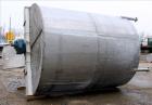Used Bright Sheet Metal Tank, Approximately 4,000 Gallon, 304 Stainless Steel, Vertical. 100