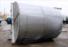 Used- Bright Sheet Metal Tank, Approximately 4,000 Gallon, 304 Stainless Steel, Vertical. 100