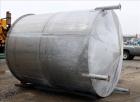 Used Bright Sheet Metal Tank, Approximately 4,000 Gallon, 304 Stainless Steel, Vertical. 100