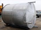 Used- Bright Sheet Metal Tank, Approximately 4,000 Gallon, 304 Stainless Steel, Vertical. 100