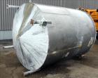 Used- Bright Sheet Metal Tank, Approximately 4,000 Gallon, 304 Stainless Steel, Vertical. 100