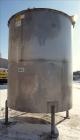 Used Bright Sheet Metal Tank, Approximately 4,000 Gallon, 304 Stainless Steel, 