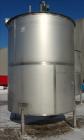 Used- Bright Sheet Metal Tank, Approximately 4,000 Gallon, 304 Stainless Steel, 