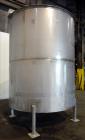 Used Bright Sheet Metal Tank, Approximately 4,000 Gallon, 304 Stainless Steel. 100
