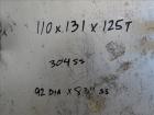 Used Tank, Approximately 2,400 Gallon, 304 Stainless Steel, Vertical.