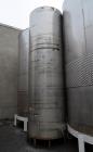 Used Tank, Approximate 2300 Gallon, Stainless Steel, Vertical.
